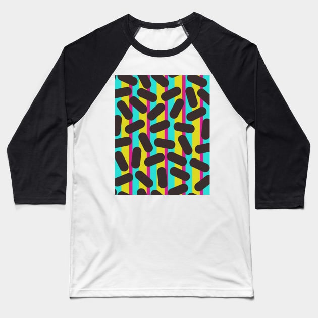 90's Pattern Retro Particles Baseball T-Shirt by Tobe_Fonseca